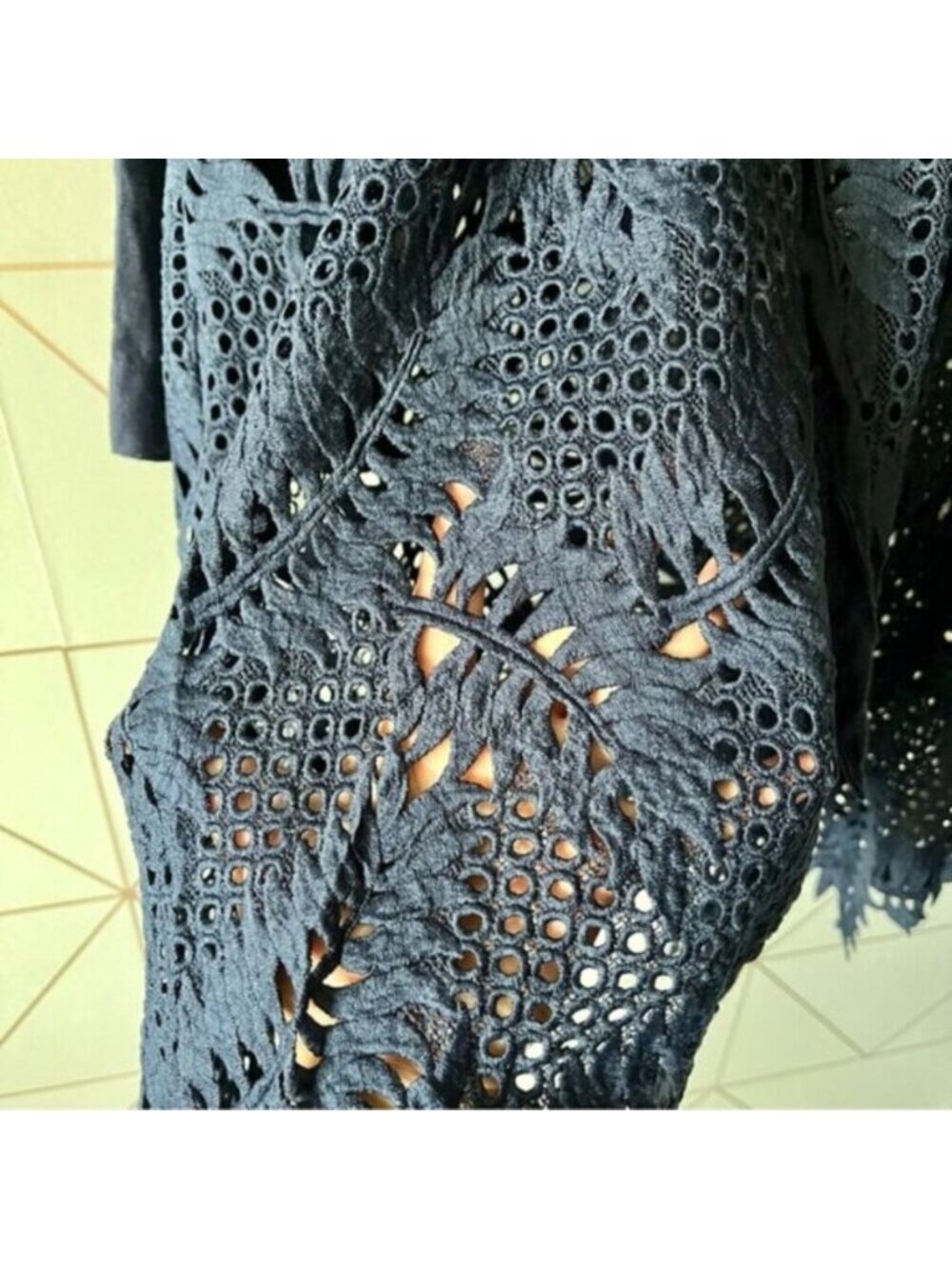 Zara Linen Eyelet Lace Tunic Dress - Picture 6 of 10